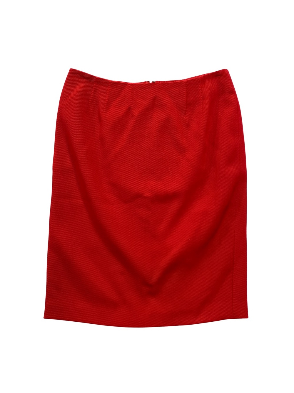 Linda Allard Ellen Tracy Red Wool Pencil Skirt 12